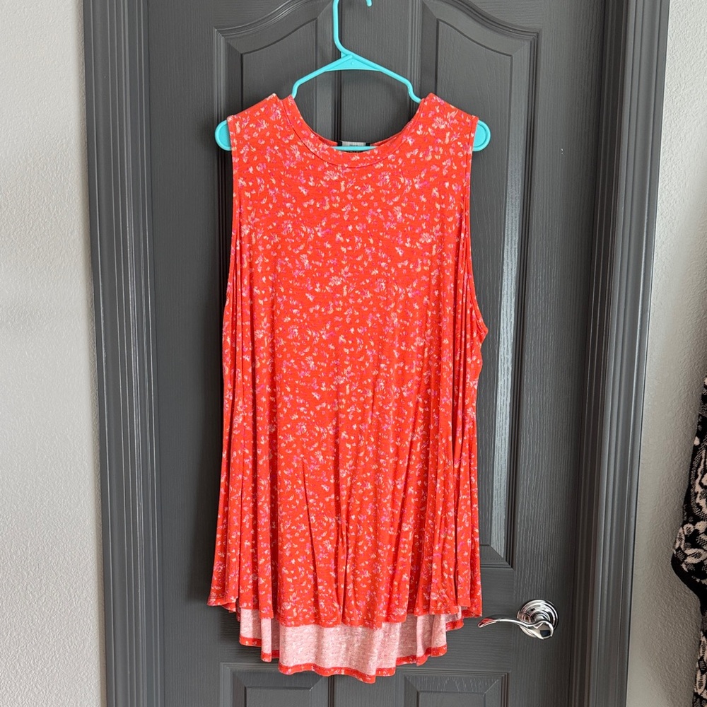 Lane Bryant Swing Tank Women's Sleeveless Red Top